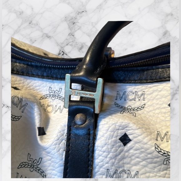 RARE MCM Trunk Travel Weekender Bag West Germany Unisex BLACK & WHITE FABULOUS - Picture 8 of 15